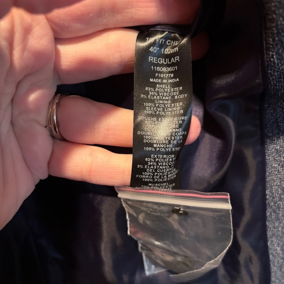 ASOS Design Men's Blazer Suit Jacket on Blue Size 40R NWOT - Picture 5 of 6